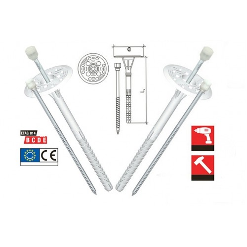Kaištis termoizoliacinėms medžiagoms tvirtinti 10x160-ZnG (LFM) Kaištis termoizoliacinėms medžiagoms tvirtinti 10x160-ZnG (LFM)
