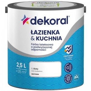 Drėgmei atsparūs lateksiniai dažai DEKORAL, balta *