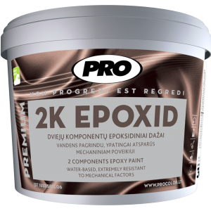Dviejų komponentų epoksidiniai dažai, PRO 2K EPOXID 3kg.