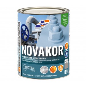 Antikorozinis gruntas Rilak NOVAKOR, 0,9L pilka