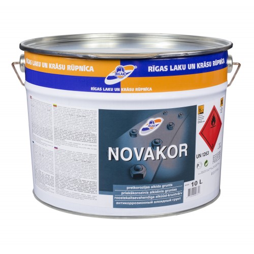 Antikorozinis gruntas Rilak NOVAKOR, 10L pilka Antikorozinis gruntas Rilak NOVAKOR, 10L pilka