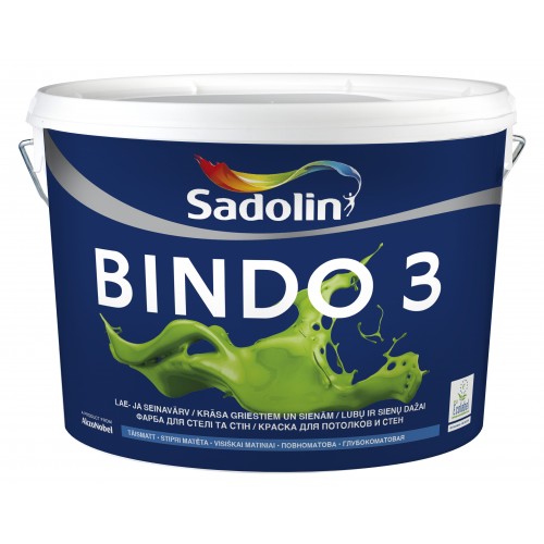 Dažai Sadolin BINDO 3, BW bazė, 10 l