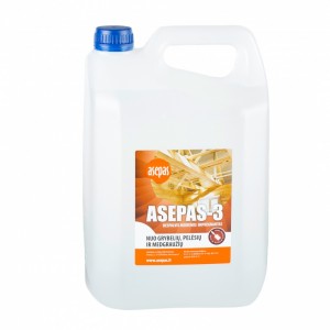 Bespalvis antiseptikas apdailinei medienai, ASEPAS-3 5.0L