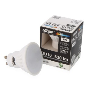 LED lemputė GU10 7W 630lm 2700K LED line