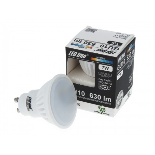 LED lemputė GU10 7W 630lm 4000K LED line