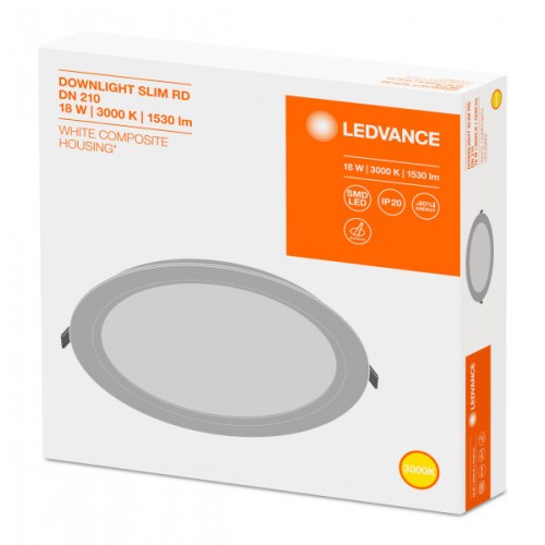 LED šviestuvas įl. apvalus Downlight Slim Ledvance 3000K