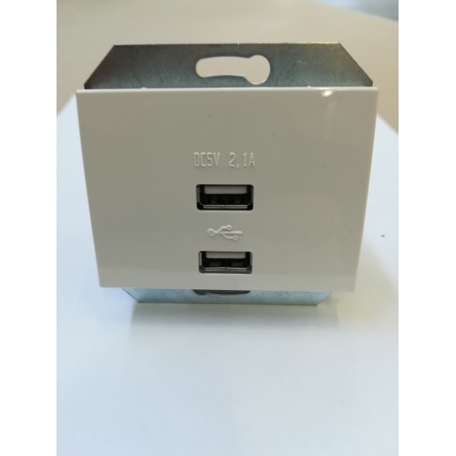 Vilma XP500 USB maitinimo lizdas 2 vietų (USB-2,1A-02 ww)