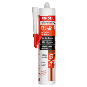 Dažomas silikonas-hermetikas PAINTERS' SILICONE 290ml, PENOSIL baltas