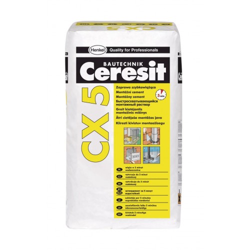 CX 5 Greitai kietėjantis cementas 25kg.