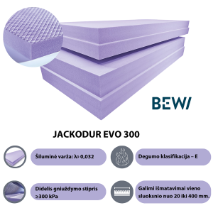 Ekstrūzinis polistirolas Jackofoam XPS300