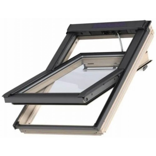 Stoglangis VELUX Premium GGL 306821, medinis su nuotoliniu valdymu