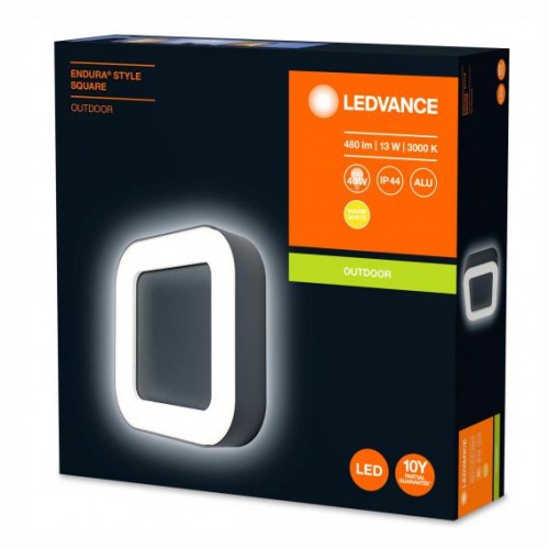 Sieninis šviestuvas ENDURA STYLE SQUARDE 13W DG 3000K