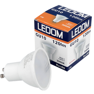 LED lemputė Ledom GU10 1W 3000K 120lm