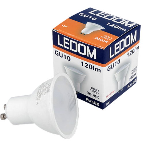 LED lemputė Ledom GU10 1W 3000K 120lm