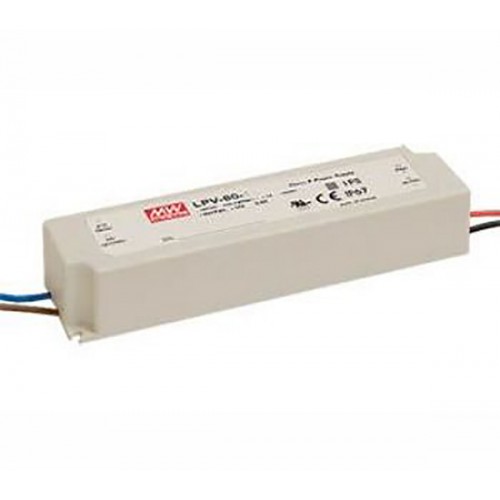 Impulsinis maitinimo šaltinis LED 12V/5A IP67 LPV-60-12 MW, Mean Well Impulsinis maitinimo šaltinis LED 12V/5A IP67 LPV-60-12 MW, Mean Well