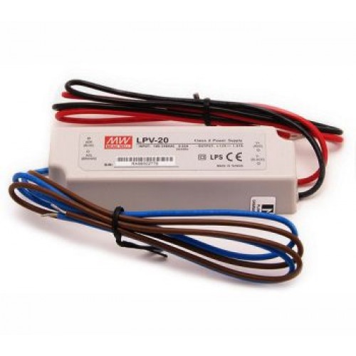 Impulsinis maitinimo šaltinis LED 24V/0.84A IP67 LPV-20-24 MW, Mean Well Impulsinis maitinimo šaltinis LED 24V/0.84A IP67 LPV-20-24 MW, Mean Well
